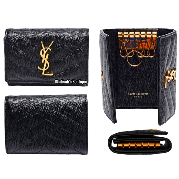Yves Saint Laurent Handbags - RARE!!! YSL SAINT LAURENT 6 KEYS MONOGRAM CAVIAR HOLDER WALLET